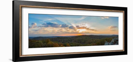 Sunset at Garden of the Gods Wilderness, Shawnee National Forest, Illinois, USA-null-Framed Photographic Print