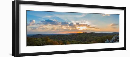 Sunset at Garden of the Gods Wilderness, Shawnee National Forest, Illinois, USA-null-Framed Photographic Print