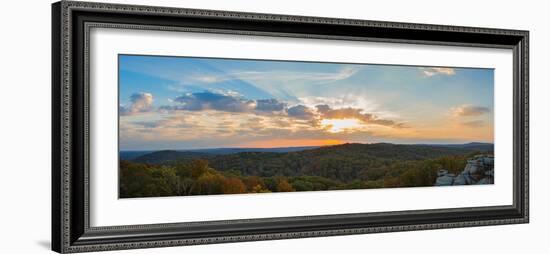 Sunset at Garden of the Gods Wilderness, Shawnee National Forest, Illinois, USA-null-Framed Photographic Print