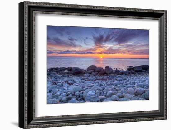 Sunset at Green Point in Gros Morne National Park on the West Coast, Newfoundland, Canada-null-Framed Art Print