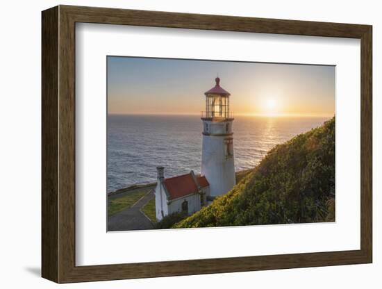 Sunset at Heceta Head Lighthouse, Oregon-Alan Majchrowicz-Framed Photographic Print