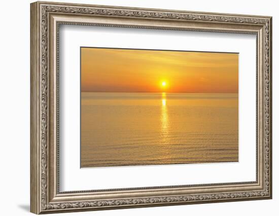 Sunset at Lake Constance, Lindau, Baden Wurttemberg, Germany-Raimund Linke-Framed Photographic Print