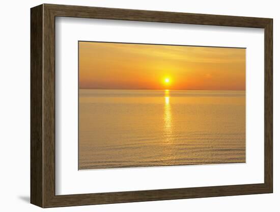 Sunset at Lake Constance, Lindau, Baden Wurttemberg, Germany-Raimund Linke-Framed Photographic Print