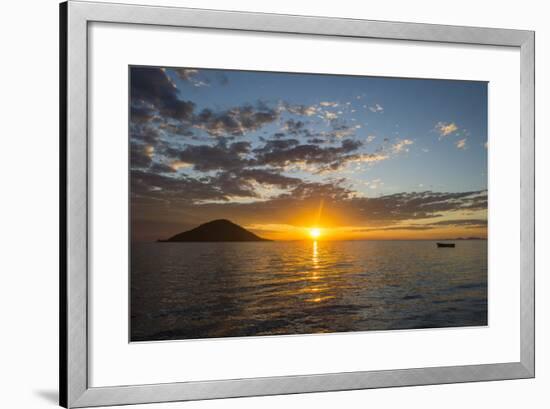 Sunset at Lake Malawi, Cape Maclear, Malawi, Africa-Michael Runkel-Framed Photographic Print