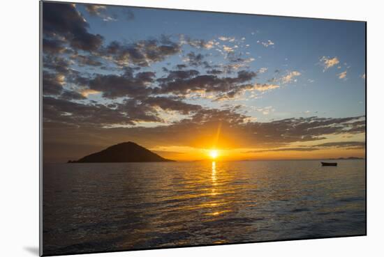 Sunset at Lake Malawi, Cape Maclear, Malawi, Africa-Michael Runkel-Mounted Photographic Print