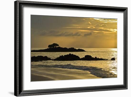 Sunset at Las Bachas, Santa Cruz Island, Galapagos Islands, UNESCO World Heritage Site, Ecuador-Michael Nolan-Framed Photographic Print