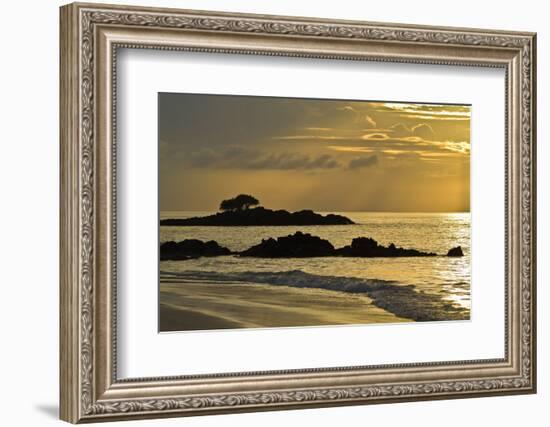 Sunset at Las Bachas, Santa Cruz Island, Galapagos Islands, UNESCO World Heritage Site, Ecuador-Michael Nolan-Framed Photographic Print