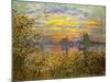 Sunset at Lavacourt-Claude Monet-Mounted Art Print