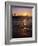 Sunset at Lighthouse, Lake MIchigan, MI-Mark Gibson-Framed Photographic Print