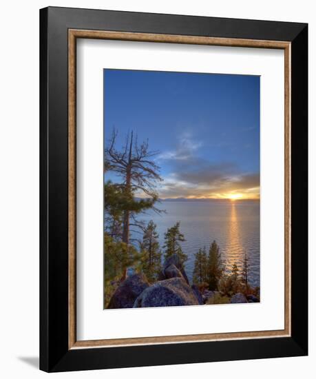 Sunset at Logan Shoals on the East Side of Lake Tahoe, Nevada, USA-Tom Norring-Framed Photographic Print