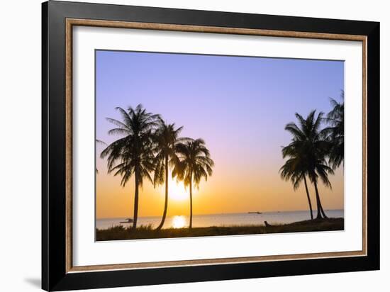 Sunset at Long Beach, Phu Quoc Island, Vietnam, Indochina, Southeast Asia, Asia-Christian Kober-Framed Photographic Print