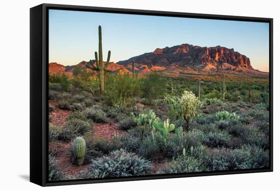 Sunset At Lost Dutchman State Park In Arizona-Erik Kruthoff-Framed Stretched Canvas