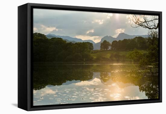 Sunset at Loughrigg Tarn Near Ambleside in the Lake District National Park, Cumbria, England-Alex Treadway-Framed Premier Image Canvas