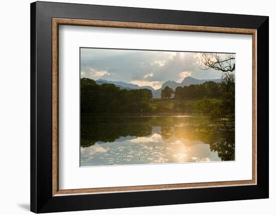 Sunset at Loughrigg Tarn Near Ambleside in the Lake District National Park, Cumbria, England-Alex Treadway-Framed Photographic Print
