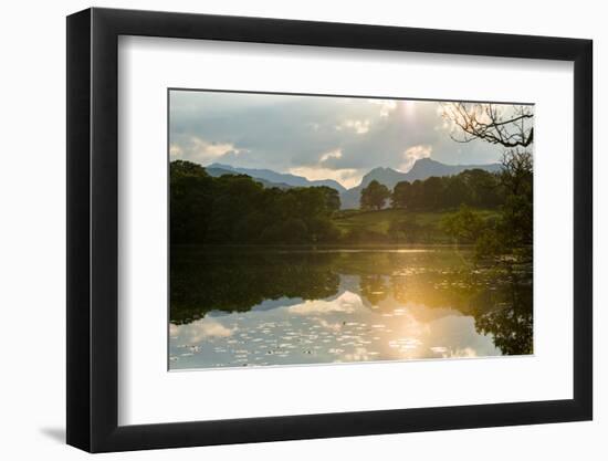 Sunset at Loughrigg Tarn Near Ambleside in the Lake District National Park, Cumbria, England-Alex Treadway-Framed Photographic Print