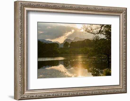 Sunset at Loughrigg Tarn Near Ambleside, Lake District National Park, Cumbria-Alex Treadway-Framed Photographic Print