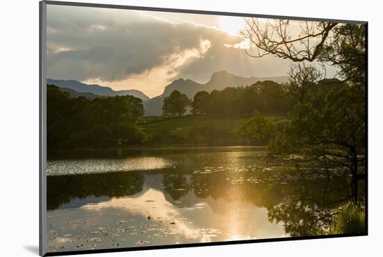 Sunset at Loughrigg Tarn Near Ambleside, Lake District National Park, Cumbria-Alex Treadway-Mounted Photographic Print