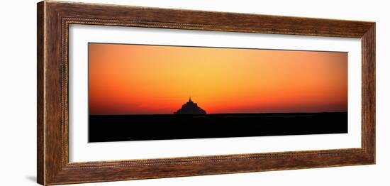 Sunset at Mont Saint Michel Normandy France-null-Framed Photographic Print