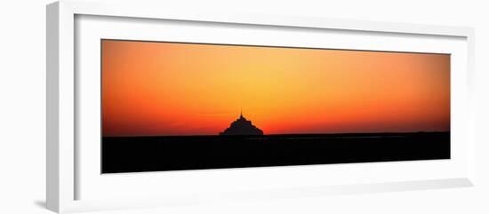 Sunset at Mont Saint Michel Normandy France-null-Framed Photographic Print