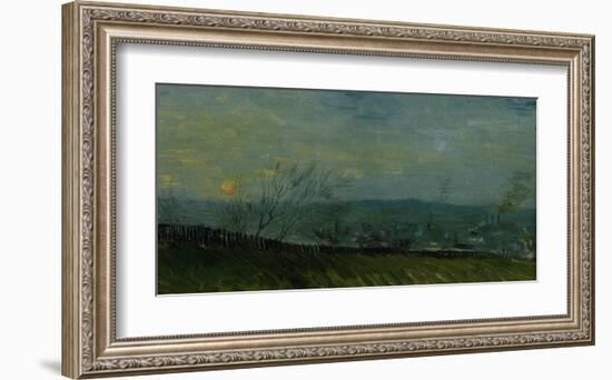 Sunset at Montmartre-Vincent van Gogh-Framed Giclee Print