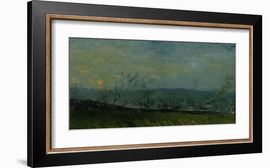 Sunset at Montmartre-Vincent van Gogh-Framed Giclee Print