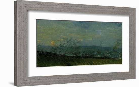 Sunset at Montmartre-Vincent van Gogh-Framed Giclee Print