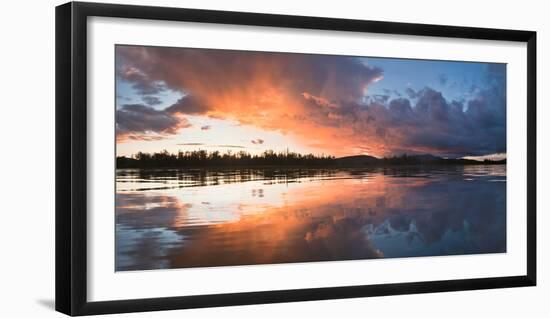 Sunset at Mouth of Androscoggin River and Magalloway River at Lake Umbagog, New Hampshire, USA-Huntstock-Framed Photographic Print