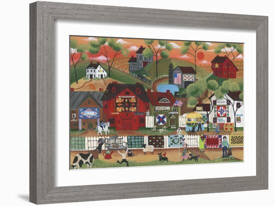 Sunset at Old Country Village-Cheryl Bartley-Framed Giclee Print