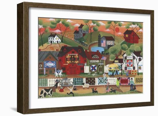 Sunset at Old Country Village-Cheryl Bartley-Framed Giclee Print