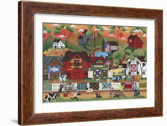 Sunset at Old Country Village-Cheryl Bartley-Framed Giclee Print