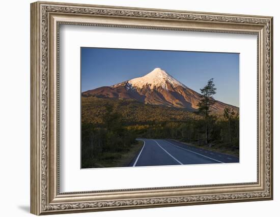 Sunset at Osorno Volcano, Vicente Perez Rosales National Park, Chilean Lake District, Chile-Matthew Williams-Ellis-Framed Photographic Print
