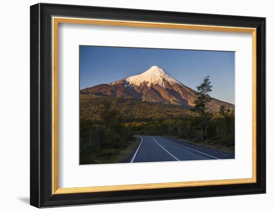 Sunset at Osorno Volcano, Vicente Perez Rosales National Park, Chilean Lake District, Chile-Matthew Williams-Ellis-Framed Photographic Print