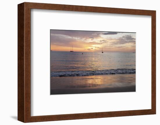 Sunset at Playa De Las Vistas Beach, Los Cristianos, Canary Islands-Markus Lange-Framed Photographic Print