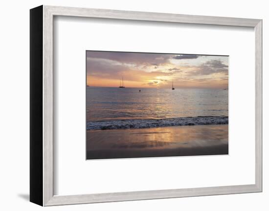 Sunset at Playa De Las Vistas Beach, Los Cristianos, Canary Islands-Markus Lange-Framed Photographic Print