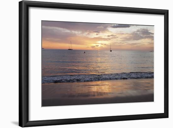 Sunset at Playa De Las Vistas Beach, Los Cristianos, Canary Islands-Markus Lange-Framed Photographic Print