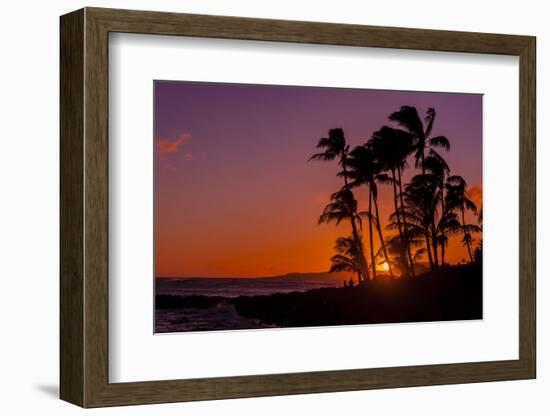 Sunset at Poipu Beach, Kauai, Hawaii, USA-Richard Duval-Framed Photographic Print