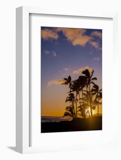 Sunset at Poipu Beach, Kauai, Hawaii, USA-Richard Duval-Framed Photographic Print