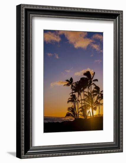 Sunset at Poipu Beach, Kauai, Hawaii, USA-Richard Duval-Framed Photographic Print