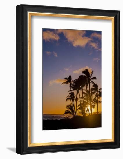 Sunset at Poipu Beach, Kauai, Hawaii, USA-Richard Duval-Framed Photographic Print