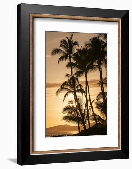 Sunset at Poipu Beach, Kauai, Hawaii-Michael DeFreitas-Framed Photographic Print