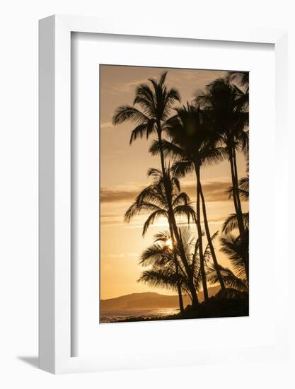 Sunset at Poipu Beach, Kauai, Hawaii-Michael DeFreitas-Framed Photographic Print