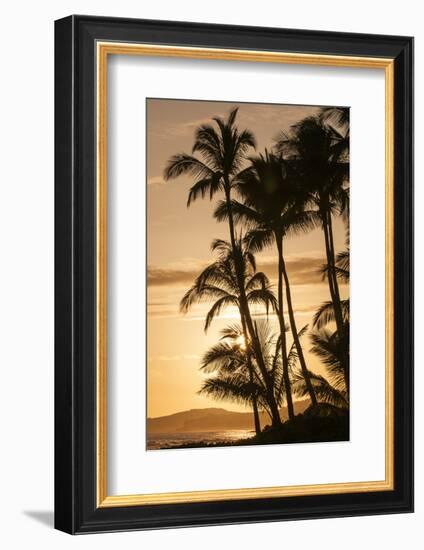 Sunset at Poipu Beach, Kauai, Hawaii-Michael DeFreitas-Framed Photographic Print