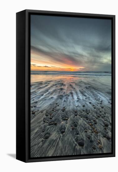 Sunset at Ponto Beach in Carlsbad, Ca-Andrew Shoemaker-Framed Premier Image Canvas