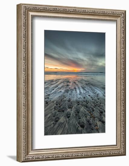 Sunset at Ponto Beach in Carlsbad, Ca-Andrew Shoemaker-Framed Photographic Print