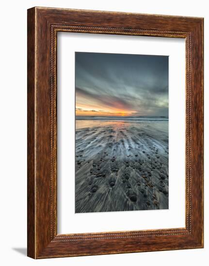 Sunset at Ponto Beach in Carlsbad, Ca-Andrew Shoemaker-Framed Photographic Print