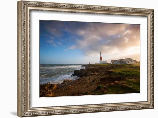 Sunset at Portland Bill in Dorset, England UK-Tracey Whitefoot-Framed Photographic Print