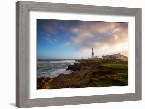 Sunset at Portland Bill in Dorset, England UK-Tracey Whitefoot-Framed Photographic Print