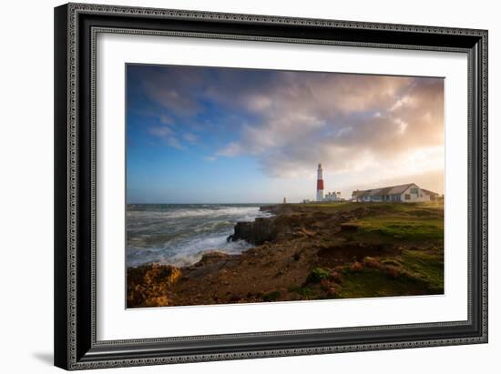 Sunset at Portland Bill in Dorset, England UK-Tracey Whitefoot-Framed Photographic Print