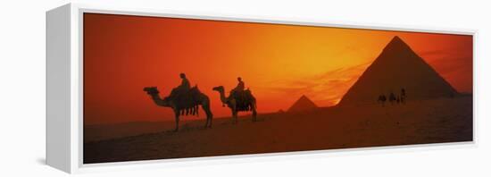 Sunset at Pyramids of Giza, Cairo, Egypt-Bill Bachmann-Framed Premier Image Canvas