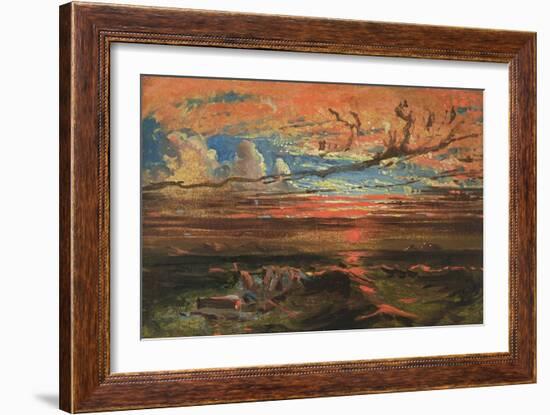 Sunset at Sea after a Storm-Francis Danby-Framed Giclee Print